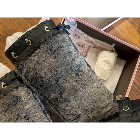 Juicy Couture mukluk faux fur moccasin boots y2k Vintage Size 10 US New In Box - Picture 9 of 9